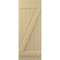 Ekena Millwork Americraft 6-Board (2 Batten) Wood Joined Board-n-Batten Shutters w/ Z-Bar, ARW102BB621X77NTH, PR ARW102BB621X77NTH - alternate 4